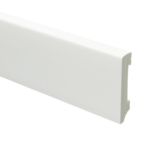 Watervaste kunststof Moderne plint 70x15 wit